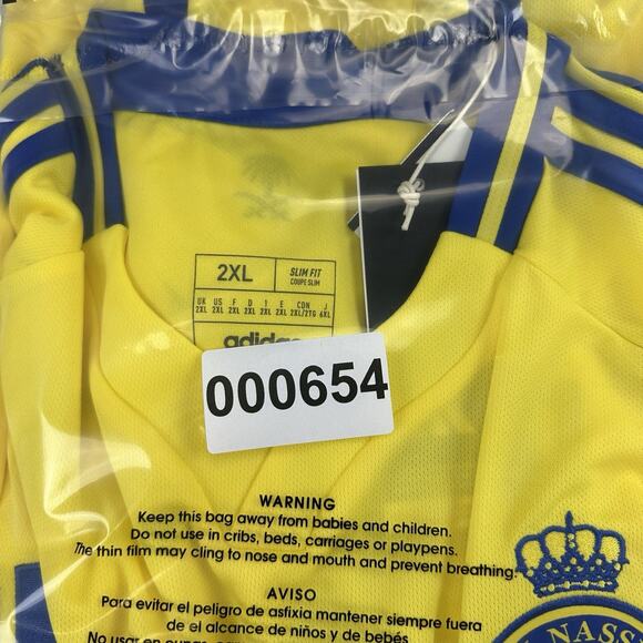 Adidas Al Nassr FC Cristiano Ronaldo Authentic Jersey Mens Sz 2XL 24/25 Home - Picture 12 of 12